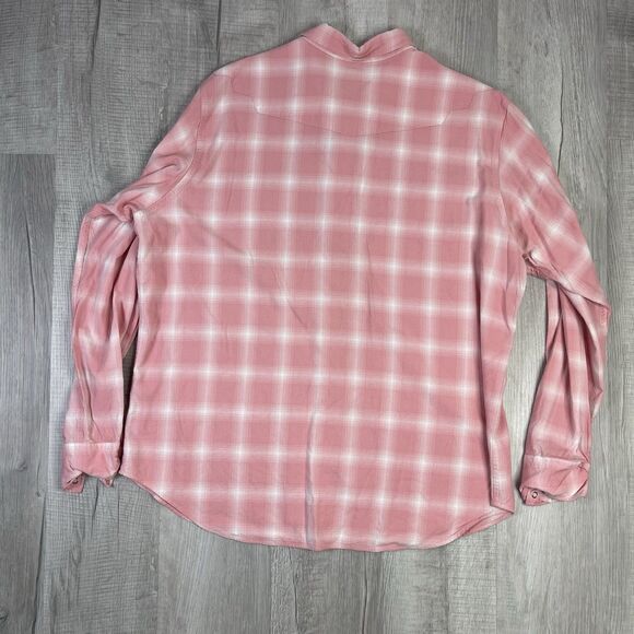 Vintage Polo Ralph Lauren Shadow Plaid Pearl Snap Western Shirt Wool RRL 2XL U - Picture 8 of 8